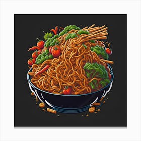 Bowl Of Noodles 2 Canvas Print