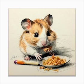 Hamster Drawing 11 Canvas Print