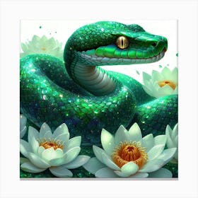 Snake On Water Canvas Print