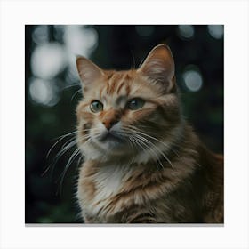 Cat In The Woods Canvas Print