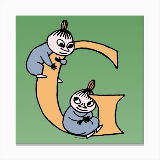 Moomin Collection Alphabet Letter G Canvas Print