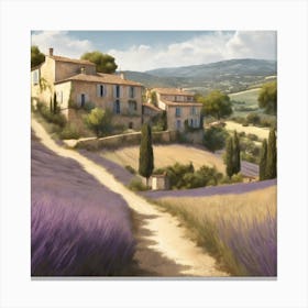 Lavender Fields In Tuscany Canvas Print