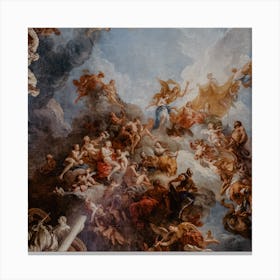 Ceiling Of The Chapel Of St Michel Canvas Print