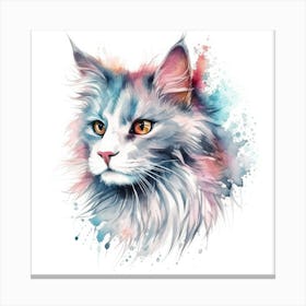 Oriental Longhair Cat Portrait Canvas Print