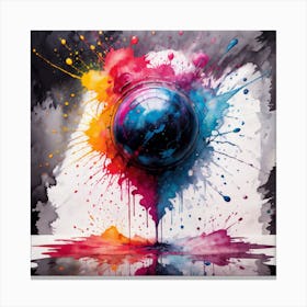 Splatter Painting Canvas Print