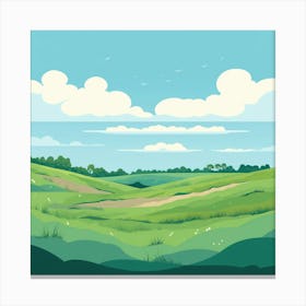 Landscape With Clouds 1 Canvas Print