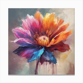 Colorful Flower Painting Canvas Print