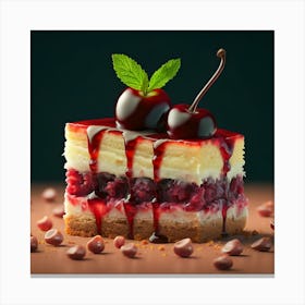 Cherry Cheesecake 2 Canvas Print