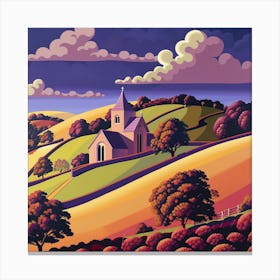 Church In The Countryside 1 Canvas Print