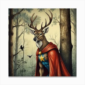 Superhero Deer 1 Canvas Print