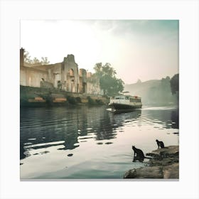 Riverside - Riverside Stock Videos & Royalty-Free Footage Canvas Print