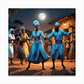 African Dancers 4 Canvas Print