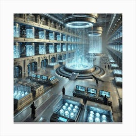 A Futuristic Science Fiction Depiction Of The Silv Canvas Print