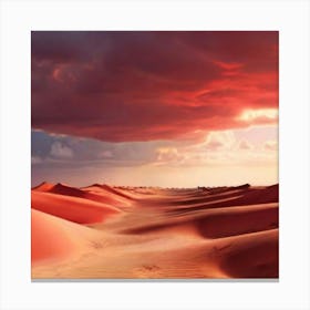 Sunset In The Desert 2 Canvas Print