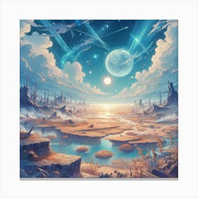 Galaxy Landscape Canvas Print