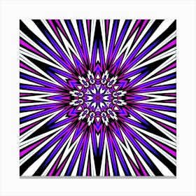 Purple And Black Starburst Canvas Print
