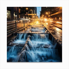 City At Night 6 Canvas Print