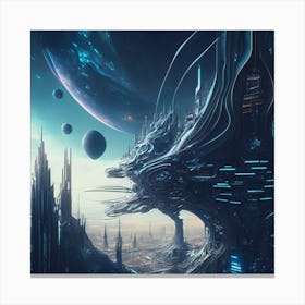 Futuristic City 10 Canvas Print