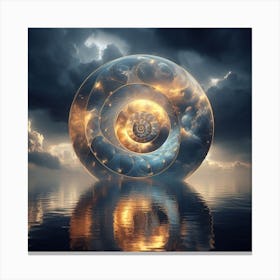 Spiral Sphere Canvas Print