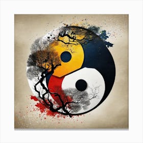 Yin Yang Tree Canvas Print