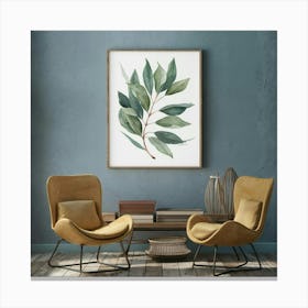 Watercolor Eucalyptus Leaves Art Qm3bjmoksiwdtb 9mlhgqw Jfek5ne Sw6aw8ox6bssdw Canvas Print