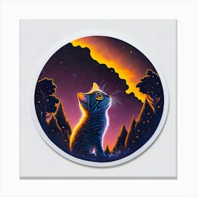 Cat Colored Sky (111) Canvas Print