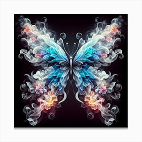 Butterfly On A Black Background Canvas Print