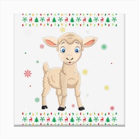 Matching Outfits For Holiday Party Sheep Ugly Christmas 1 Canvas Print