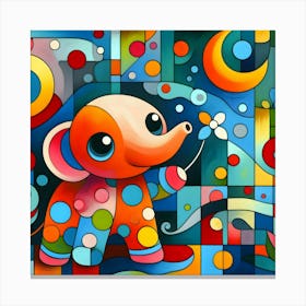 Colorful Elephant 2 Canvas Print