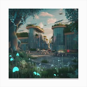 Futuristic City Canvas Print