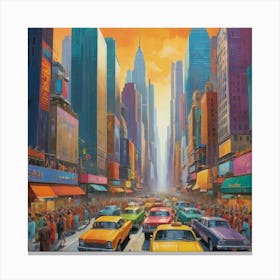 New York City City art print Canvas Print