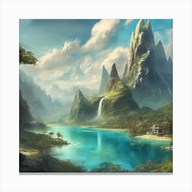 Fantasy Landscape Painting 1 Canvas Print