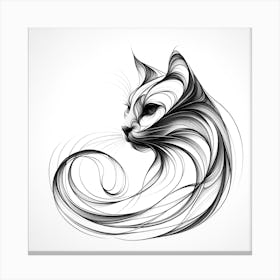 Cat Head 1 Canvas Print