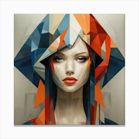 Abstract Geometric Hungarian Woman 01 Canvas Print