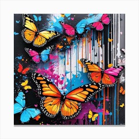 Butterfly Splatter 4 Canvas Print
