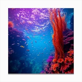 Coral Reef With Colorful Fishes 1 Canvas Print