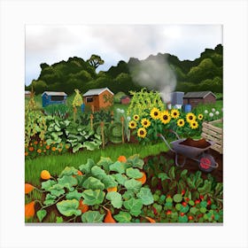 Autumn Allotment 1 Canvas Print