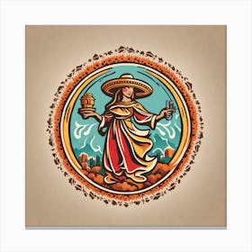 Mexican Woman 16 Canvas Print