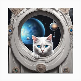 futuristic Cat Canvas Print