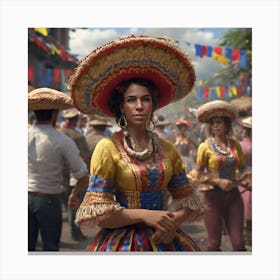 Colombian Festivities Trending On Artstation Sharp Focus Studio Photo Intricate Details Highly (7) Canvas Print