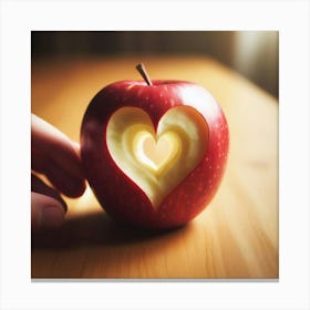 Heart Shaped Apple 3 Canvas Print