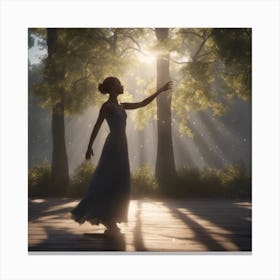 Ballerina In The Woods Canvas Print
