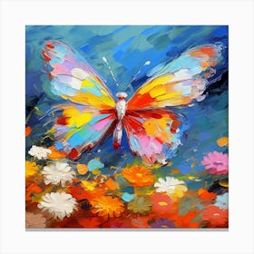 Butterfly On A Flower 1 Canvas Print