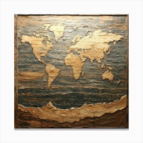 World Map Art 3 Canvas Print