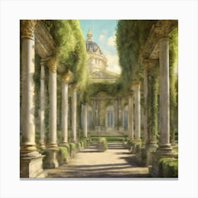 Courtyard Of The Palace Of Paris Canvas Print
