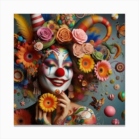 Clown Portrait Canvas Print