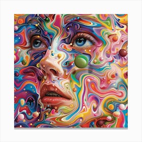 Psychedelic Face 1 Canvas Print