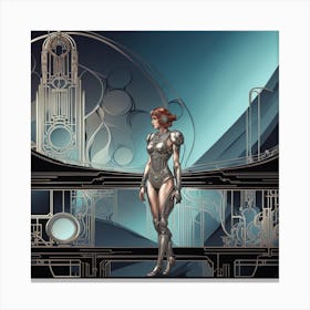 art deco android Canvas Print