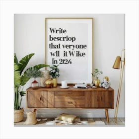 Write Beserrop That Everyone Like Will In 24 Canvas Print