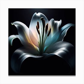 Lily in the dark Canvas Print